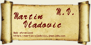 Martin Vladović vizit kartica